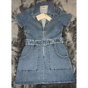 Medium Show Me Your MUMU Outlaw Dress in Tide